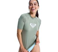 Roxy Erjwr03548 Whole Hearted Short Sleeve Rash Guard Green S Woman