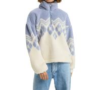 Roxy - Women's Fleeces Collar Jumper - Mountain Story Bone White for Women - Size L - Purple Purple L