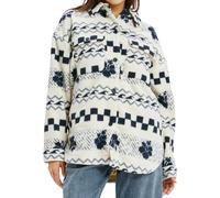 Roxy - Women's mid-length fleece jacket - Morning Crush Shacket Parchment Morning Crush for Women - Size XS - White White XS