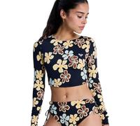 Roxy The Beach Babe - Women Black Long Sleeve Cropped Rash Vest