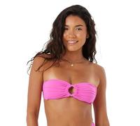 Roxy Women's Bandeau Bikini Strapless Swim Top, Quick-Dry, Removable Pads, UPF 50+, Pool, Beach, Surf, Resort Wear, Maui Pink, Medium