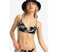 Roxy Womens Beach Classics Wrap Bra Triangle Separate Top Swimsuit, Black, Size S, Women Black