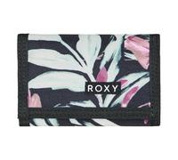 Roxy Womens Beach Trifold Wallet | Eco-Friendly | Lightweight | Recycled Polyester | Card Slots | Change Pocket - Anthracite Wind Swept Floral