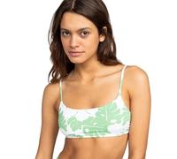 Roxy Women's Bralette Bikini Adjustable Swim Top, Quick-Dry, Removable Pads, UPF 50+, Resort Wear, Olive, XXL