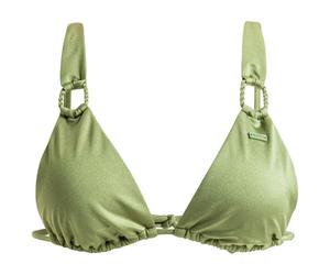 Roxy - Women's Brilho Elongated Triangle - Bikini top size XL, olive