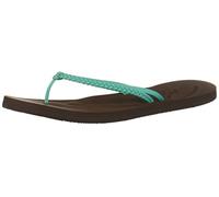 Roxy Women's Cabo Flip Flop Sandal, Chocolate Brown Aqua, 8 UK