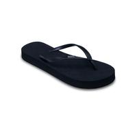 ROXY WOMENS FLIP FLOPS.NEW VIVA HIGHER BLACK BEACH THONGS PLATFORM SANDALS S26