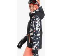 Roxy Free Jet Hooded Jacket Black White Orange Women - S