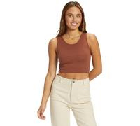 Roxy Women's Good Keepsake Cropped Tank Top, Root Beer 241, XL