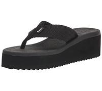 Roxy Women's Kallie Platform Flip Flop Sandal Wedge, Black Core, 5 UK