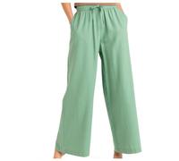 Roxy - Casual linen trousers - Lekeitio Break Mid Pant Basil for Women - Size S - Green Green