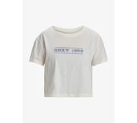 ROXY - Womens Magic Swell Cropped T-Shirt - Egret - Casual Short Sleeve Tee