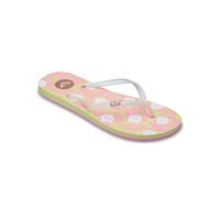 Roxy Women's Mauricia Sandal, White Soft Lime Pink, 6 UK