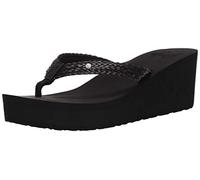 Roxy Women's Mellie Textile Sandal, Black, 7 UK