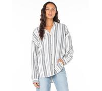 Roxy Women's Morning Time Button Up, Egret Striped, M