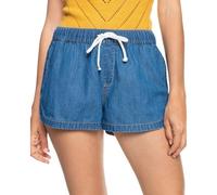 Roxy Women's New Impossible Denim Mid Short Light Blue L