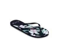 Roxy Women's New Viva Printed Sandal, Black/White/Green, 4 UK