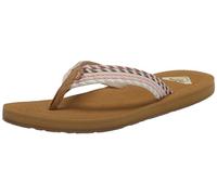 Roxy Women's Porto Sandal Flip Flop, Natural/Crazy Pink 241, 9