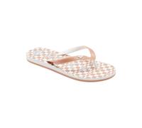 Roxy Womens Sandals Tahiti White Tropical Black Toe Post Ladies Flip Flops