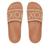 ROXY WOMENS SLIDERS FLIP FLOPS.NEW SLIPPY KNIT BEIGE SLIP ONS SANDALS SHOES S25
