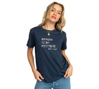 Roxy Womens Sparkle Evening Attitude (Bsp0) T-Shirt, Mood Indigo, S UK