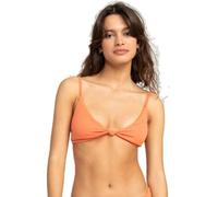 Roxy Women's Standard Ribbed Love The Surf Knotted Bikini Top, Apricot, S