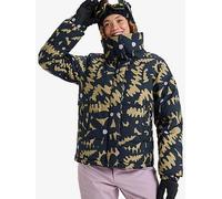 Roxy Snow Jacket Winter Rebel – Hooded, Black Ochre – Women M