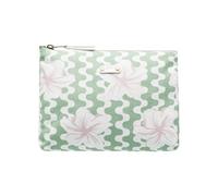 Roxy Womens Tropical Floral Storage Bag | Makeup Case | Travel | Organizer | Cosmetics | Electronics | Digital | Reusable | Zipper Closure | Pouch | Lightweight | Accessories - Basil Party Waves