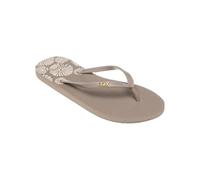 Viva Printed Flip Flops in Taupe