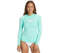 Roxy Women's Whole Hearted Long Sleeve UPF 50 Rashguard Rash Guard Shirt, Opal 231 Exc, Large