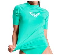 Roxy Short Sleeve Rash Vest WHOLE HEARTED SS Womens Green