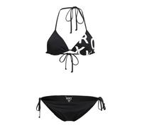 Women's Roxy Womens Beach Classics Tie Side Triangle Bikini Set - Black/Grey - Size: XS