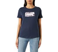 Roxy Young Women Sparkle Evening Flowers Square T-Shirt, Blue, XXL EU