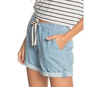 Roxy Young Womens Milady Beach J Dnst Bfn0 Elasticated Denim Shorts, Light Blue, XS UK