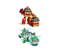 (Roy + Haley) Robocar Poli Toy Car Transformed Pull Back Robot Kids Car Toys Action Figure