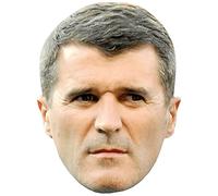 Roy Keane (Serious) Celebrity Mask, Flat Card Face, Fancy Dress Mask