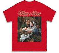 Roy Keane What A Baby Christmas T-Shirt, Funny Football Xmas Tee, Football Fan Gift, Men’s & Women’s Unisex Shirt Red