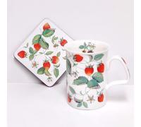 Roy Kirkham - England Mug and Coaster Set - Alpine Strawberry Design