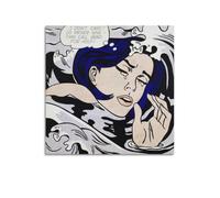 Róy Lichtenstein Drowning Girl Pop Art Comic Painting Wall Art Print Suitable for Living Room, Bedroom And Office Decorations 12x12inch