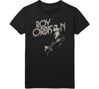 Roy-Orbison-Guitar-and-Logo-Tee-Tshirt-Mens-Unisex Black Blacks