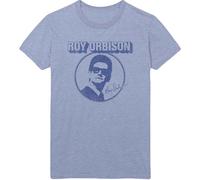 Roy Orbison Men's Photo Circle Slim Fit T-Shirt Blue - blue - Medium