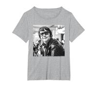 Roy Orbison Photo by Everard Smith T-Shirt, Women's Plus, Heather Grey, 5X