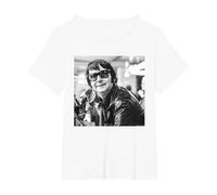 Roy Orbison Photo by Everard Smith T-Shirt, Women's Plus, White, 6X