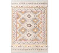 The Rugs Roya Afghan Kelim Runner Rug Handwoven Flatweave Jute Cotton In Cream