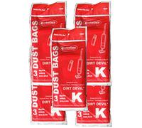 Royal 15 Dirt Devil Stick Vac Type K Allergy Vacuum Bags, All Dirt Devil Stick Vacs And Royal Vac Vacuum Cleaners, 3-320230-001, 3320230001, 320230, 3-320075-001, 3320075001, 320075, 3-320235-001, 3320235001, 320235