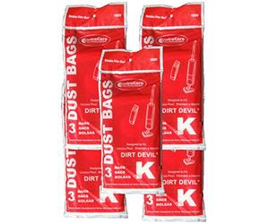 Royal 15 Dirt Devil Stick Vac Type K Allergy Vacuum Bags, All Dirt Devil Stick Vacs And Royal Vac Vacuum Cleaners, 3-320230-001, 3320230001, 320230, 3-320075-001, 3320075001, 320075, 3-320235-001, 3320235001, 320235