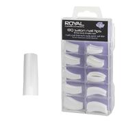 Royal 80 Salon Nail Tips - Natural French Square White