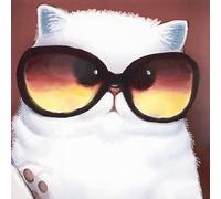 Royal Academy of Arts, Jasmine, Age 10, Glasses, Blank Single Greeting Card, (15x 15cm)