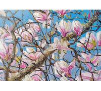 Royal Academy of Arts, Susan Wilson,Blue Sky Magnolia, Blank Single Greeting Card, (12x 17cm)