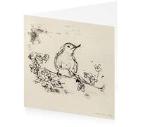 Royal Academy Tracey Emin Bird Drawing Art Greeting Card (15 x 15 cm)